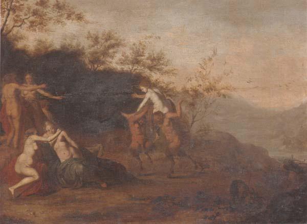 unknow artist An open landscape with nymphs and satyrs